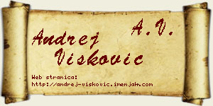 Andrej Višković vizit kartica